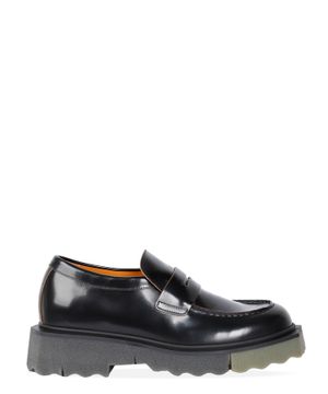 Chunky sole leather loafers