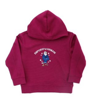 Logo embroidered cotton hoodie