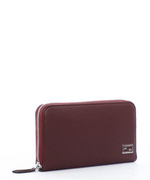 Logo detail rectangular leather wallet