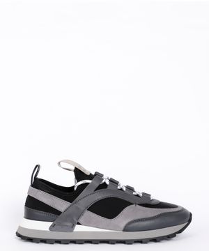 Lace-up leather sneakers