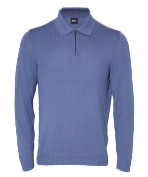 Zip fastening collar polo