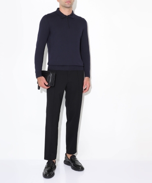Zip fastening collar polo
