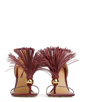 Tassel-embellished leather sandals