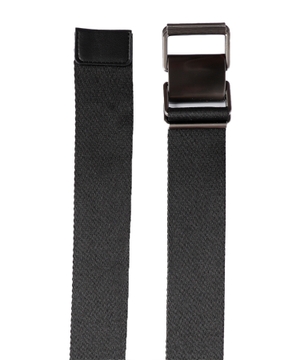 Ribbon belt with metal buckle