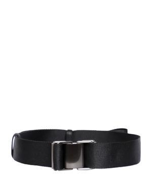 Ribbon belt with metal buckle