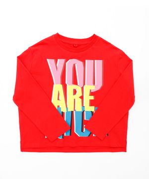 Long sleeve cotton t-shirt with print