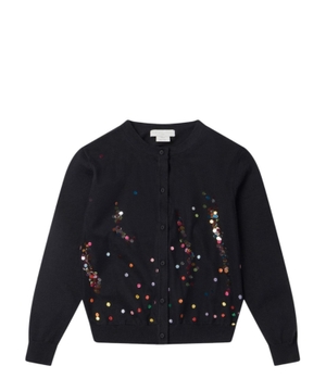 Knitted cardigan with beads