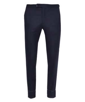 Straight-fit wool trousers