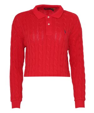 Two button collar long-sleeves polo