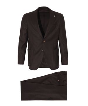 Two button fastening straight-fit suit