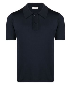 Buttoned neck short sleeve polo