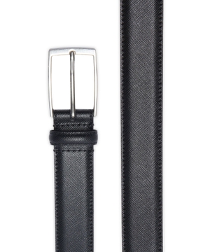 Saffiano finish leather belt