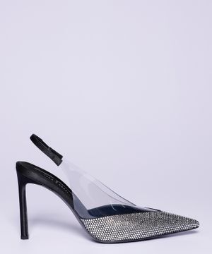 Crystal embellished pumps