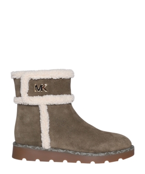 Shearling detailed suede boot