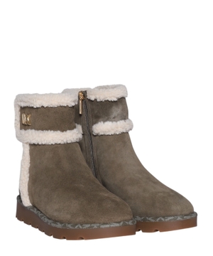 Shearling detailed suede boot