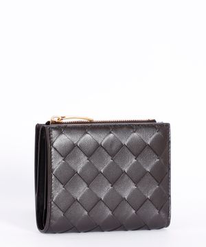 Woven leather wallet