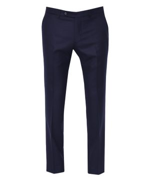 Button-up straight fit trousers