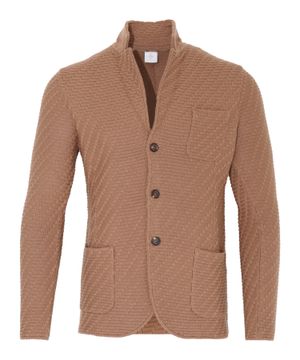 Button fastening cardigan with long sleeves