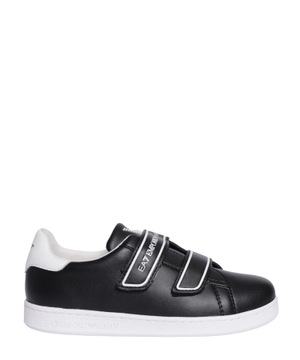 Logo detail leather sneakers
