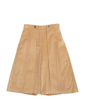 Logo embroidered wide leg trousers