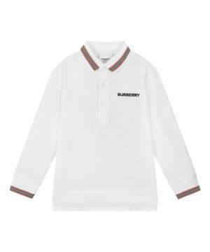 Logo detail long-sleeves polo