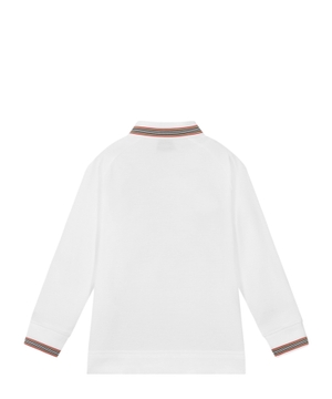 Logo detail long-sleeves polo