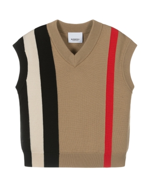 Striped wool gilet