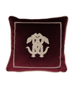 Logo embroidery detail pillow