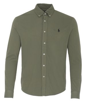 Shirt with classic collar and long sleeves