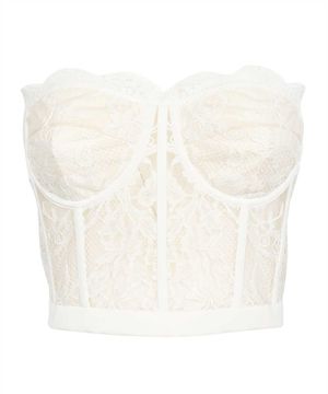 Lace design corset top