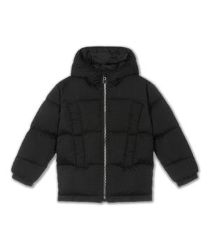 Quilted jacket with hood and long sleeves