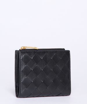 Woven leather wallet