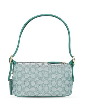 Shoulder bag with monogram print