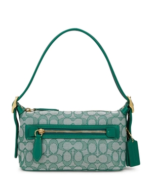 Shoulder bag with monogram print