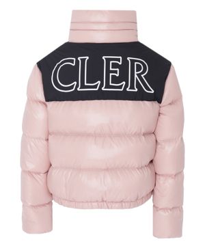 Logo print quilted jacket