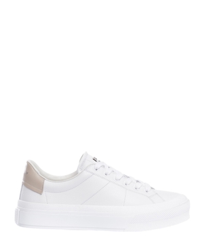 Logo detail leather sneakers