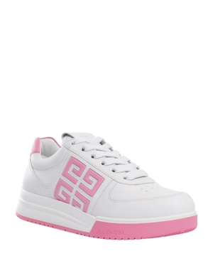 Logo detail leather sneakers