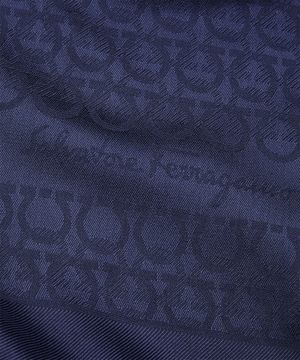 Gancini scarf with logo pattern