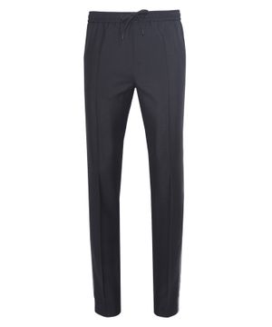 Drawstring waist straight fit trousers