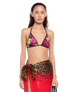 Reversible Orchid print bikini top