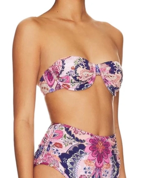 Printed bikini top