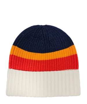 Ribbed beanie with logo detail