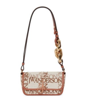 Anchor chain baguette crossbody bag