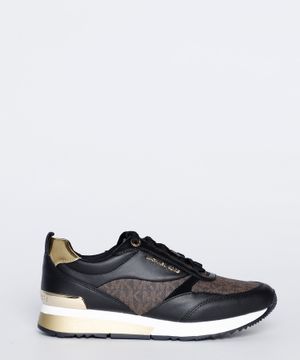 Panelled design lace-up sneakers