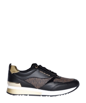Panelled design lace-up sneakers