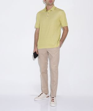 Three button collar polo