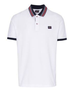 Stripe collar polo shirt