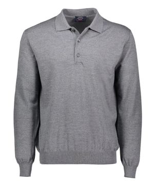 Three button fastening long sleeve polo