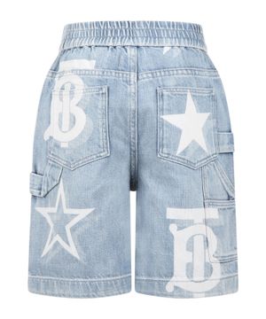 Shorts with elasticated waist and logo print