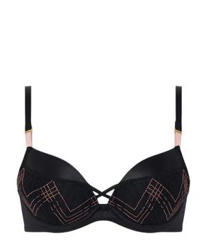 Lace embroidered bra